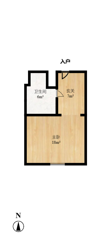 沁园春御院  1室1厅1卫    37.0万室内图1