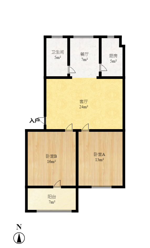 洪山家园 1室0厅0卫 2300.0元/月 洪山家园 1室0厅0卫 2300.0元/月户型图