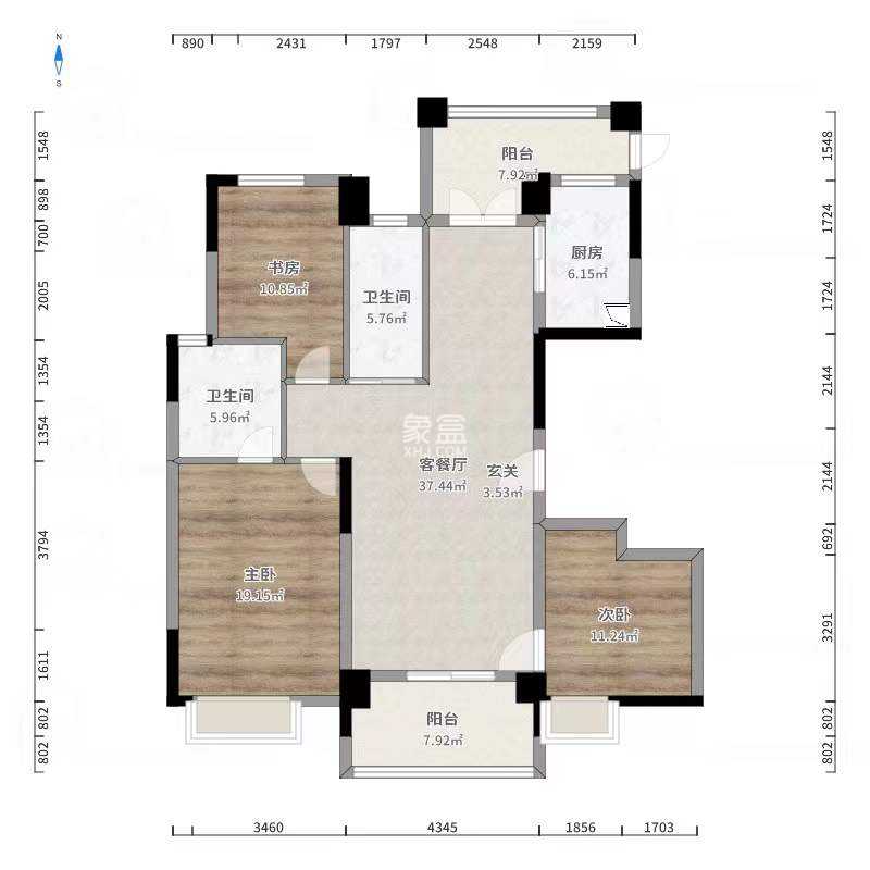 荷塘星城  3室2厅2卫    110.0万