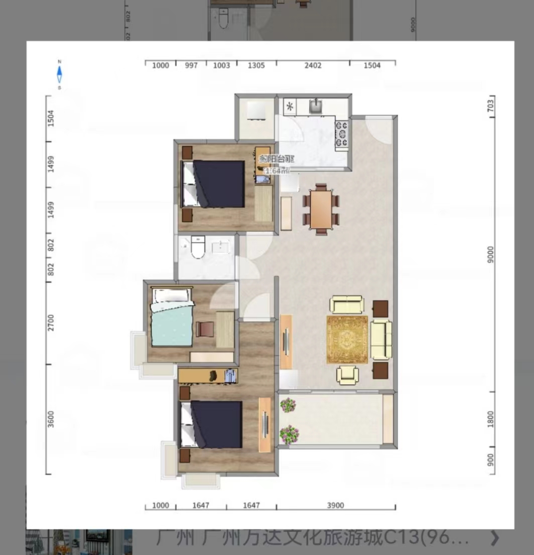 水岸花城(翠堤湾) 2室2厅1卫 48.0万 水岸花城(翠堤湾) 2室2厅1卫 48.0万室内图