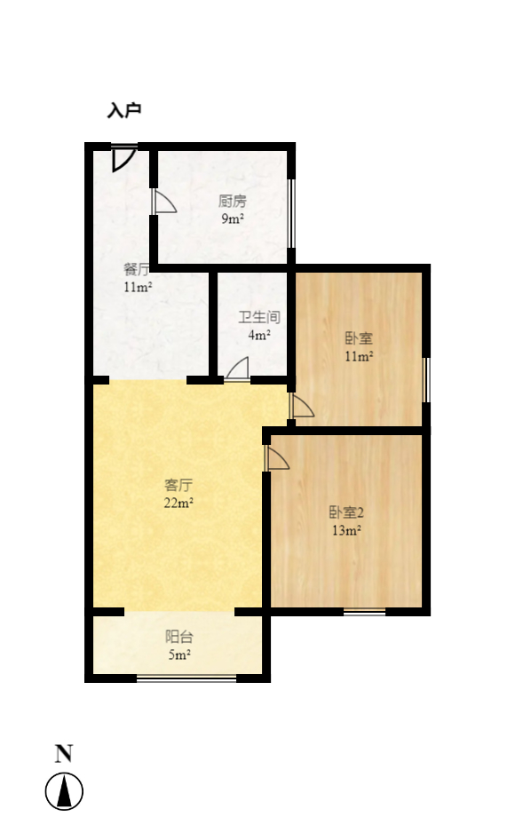 紫云阁 2室2厅1卫 1600.0元/月 紫云阁 2室2厅1卫 1600.0元/月户型图