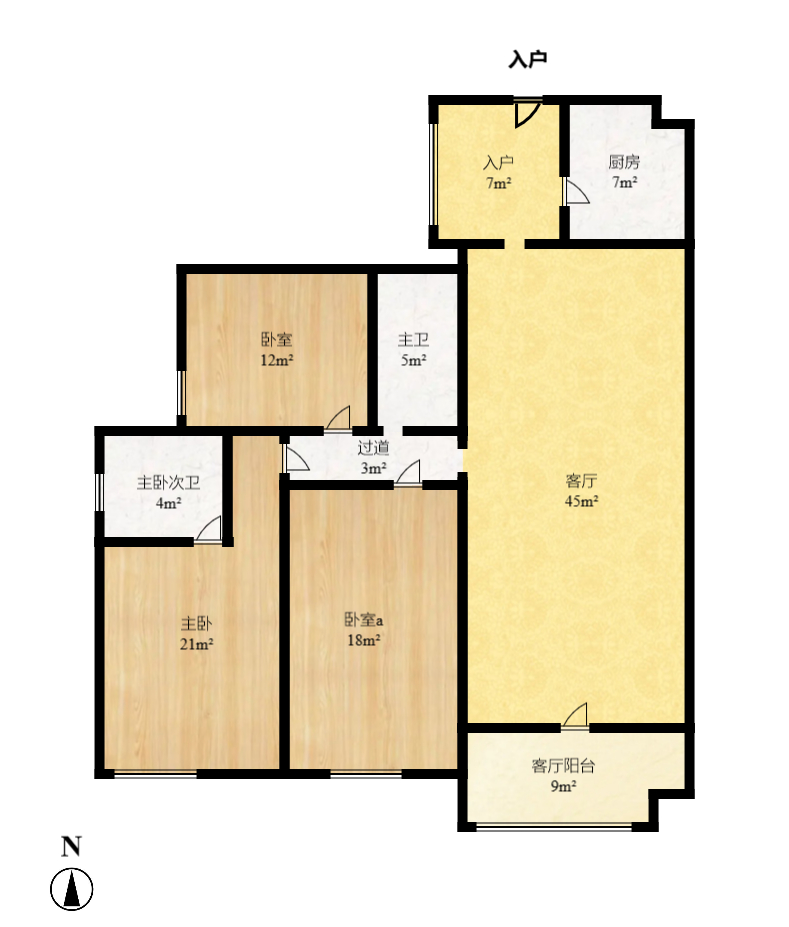 筑梦园 4室2厅2卫 2400.0元/月 筑梦园 4室2厅2卫 2400.0元/月户型图