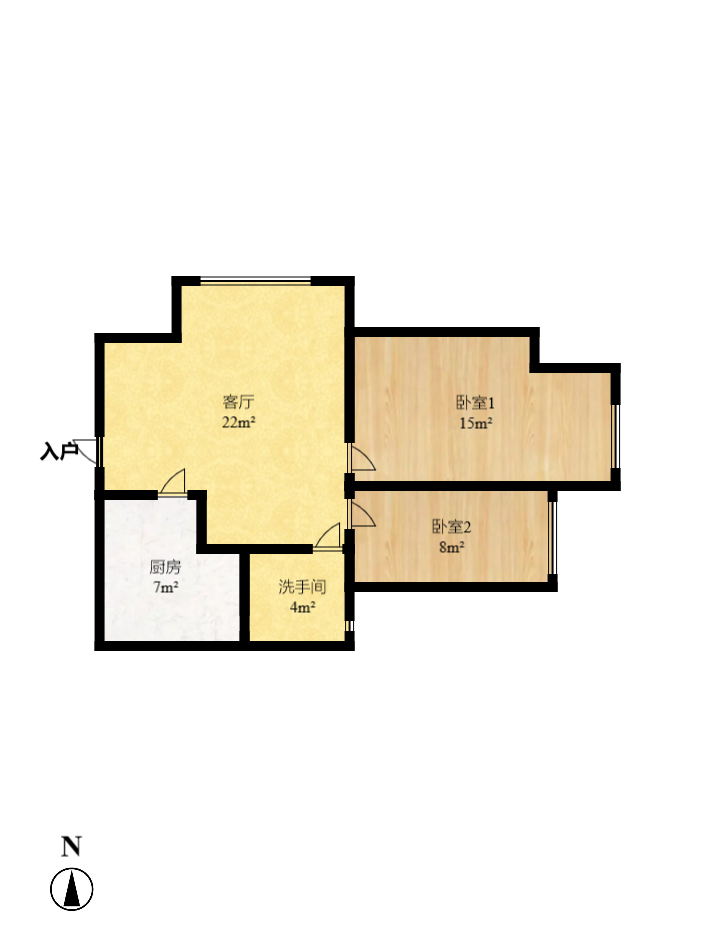 鑫科明珠  2室1厅1卫    2100.0元/月 鑫科明珠  2室1厅1卫    2100.0元/月户型图