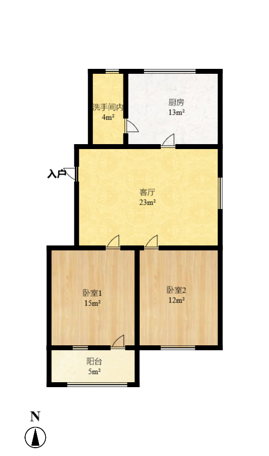 骆家坝小区 2室1厅1卫 1800.0元/月 骆家坝小区 2室1厅1卫 1800.0元/月户型图