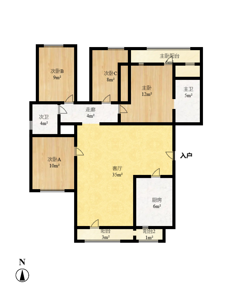 阳光丽景 2室1厅1卫 1400.0元/月 阳光丽景 2室1厅1卫 1400.0元/月户型图