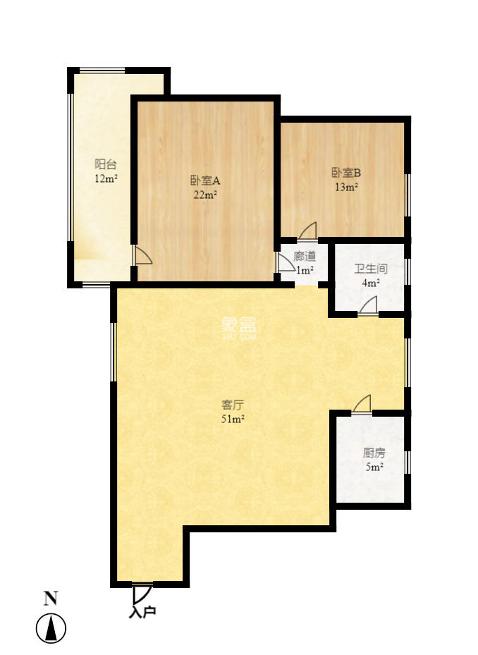 长沙市自来水公司住宅小区（白沙路119号）  2室2厅1卫   2300.00元/月室内图1