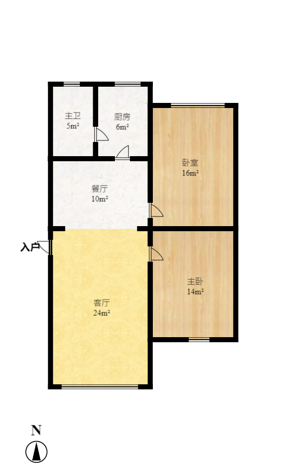 马王堆陶瓷城新合区  1室0厅1卫    1000.0元/月户型图