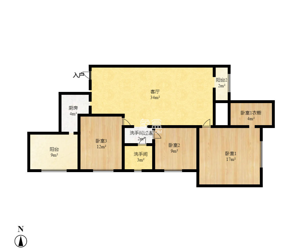 雨花公馆(紫苔名苑) 2室1厅1卫 1600.0元/月 雨花公馆(紫苔名苑) 2室1厅1卫 1600.0元/月户型图