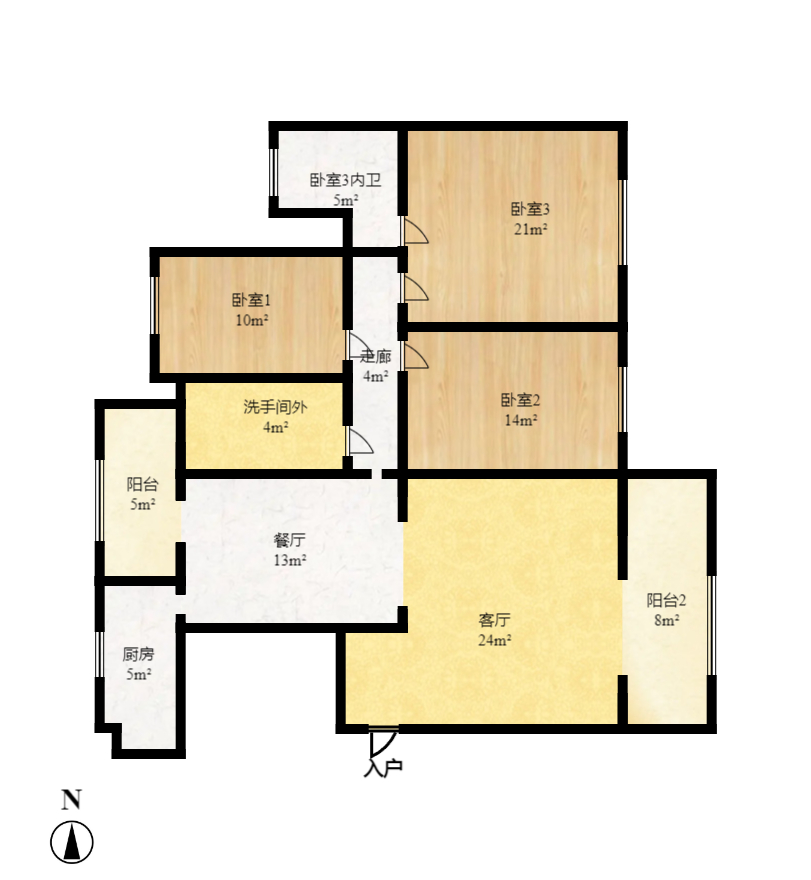 新华都万家城 3室2厅1卫 1800.0元/月 新华都万家城 3室2厅1卫 1800.0元/月户型图