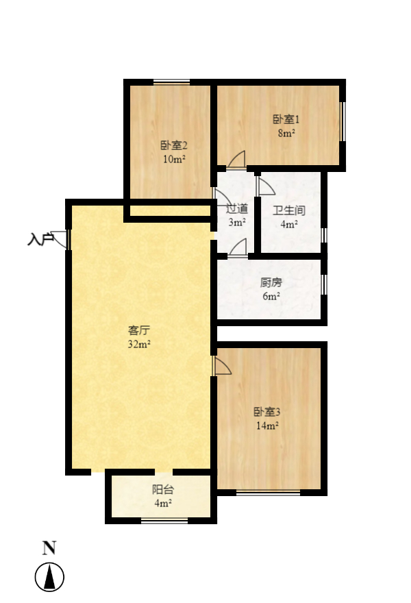 水映加州  2室2厅1卫    148.0万室内图1