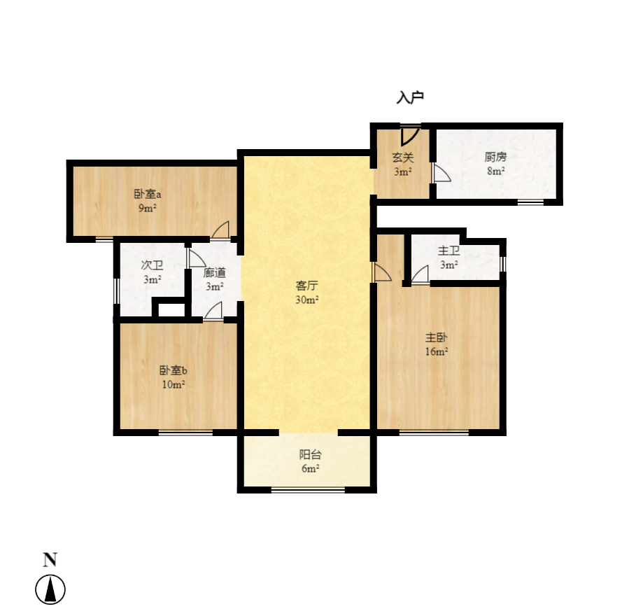 时代梅溪领峰 3室2厅2卫 3200.0元/月 时代梅溪领峰 3室2厅2卫 3200.0元/月户型图