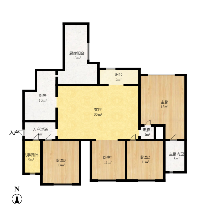 雨花公馆(紫苔名苑) 4室2厅2卫 3000.0元/月 雨花公馆(紫苔名苑) 4室2厅2卫 3000.0元/月户型图
