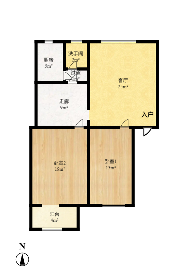三湘小区  3室2厅1卫    1850.0元/月户型图