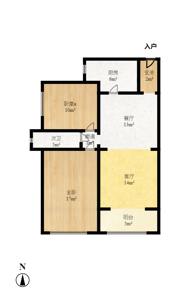 达美D6区 2室1厅1卫 2000.0元/月 达美D6区 2室1厅1卫 2000.0元/月户型图