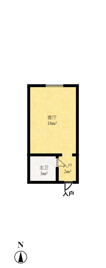 尚都美寓 1室0厅1卫 750.0元/月 尚都美寓 1室0厅1卫 750.0元/月户型图