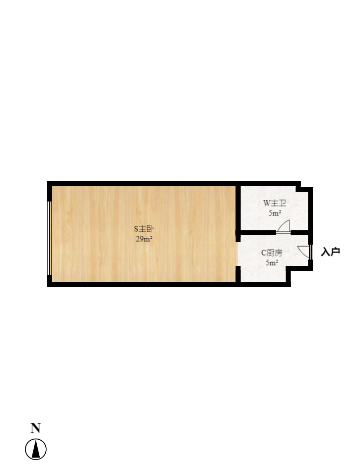 乐尚城 2室1厅1卫 1500.0元/月 乐尚城 2室1厅1卫 1500.0元/月户型图