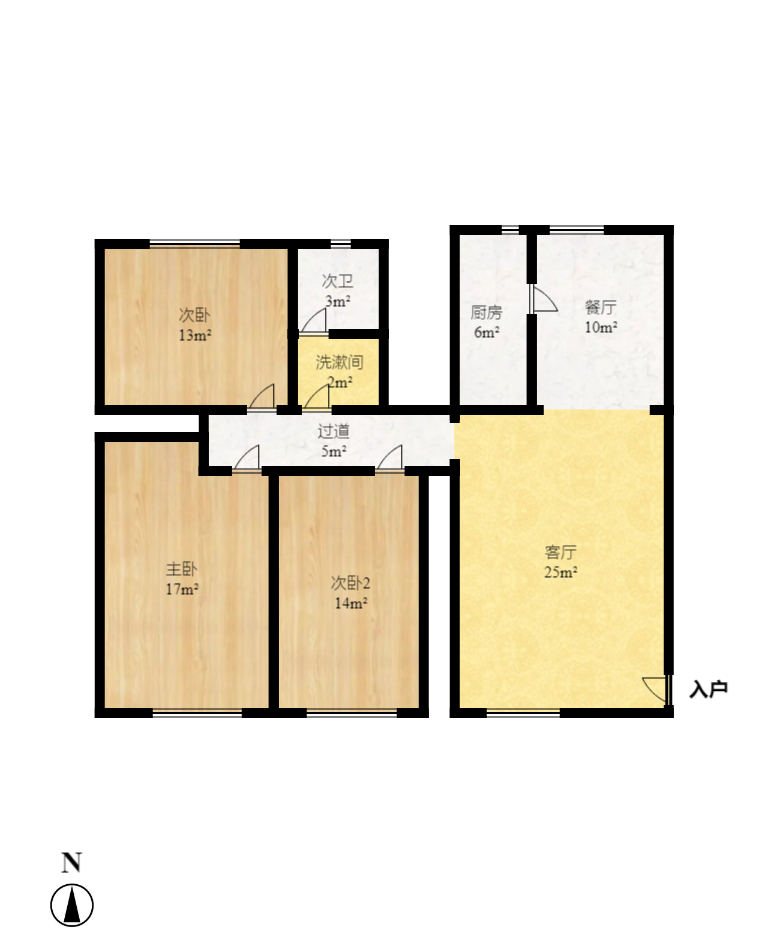 威胜大厦 1室1厅1卫 1600.0元/月 威胜大厦 1室1厅1卫 1600.0元/月户型图