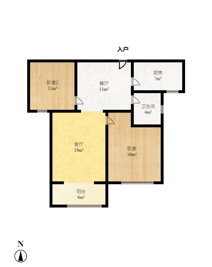 方略潇邦  2室2厅1卫   55.80万室内图1