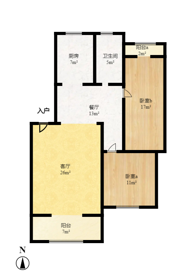 鄱阳小区  3室2厅1卫   61.00万室内图1