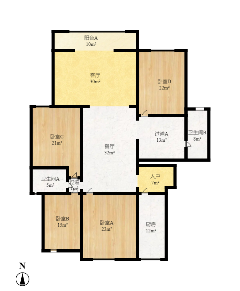 夏威夷碧水春城（碧桂园城市花园）  3室2厅2卫    3300.0元/月户型图