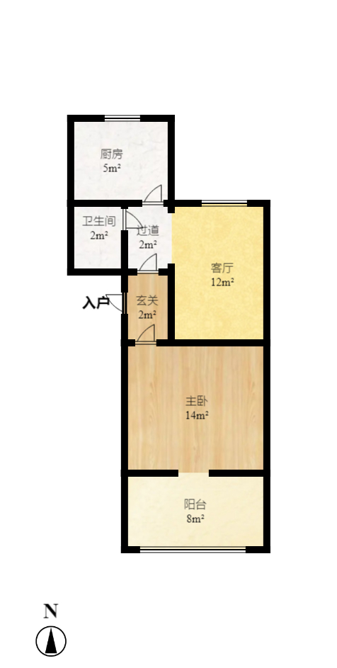 咸嘉新村悦峰园 1室1厅1卫 1000.0元/月 咸嘉新村悦峰园 1室1厅1卫 1000.0元/月户型图