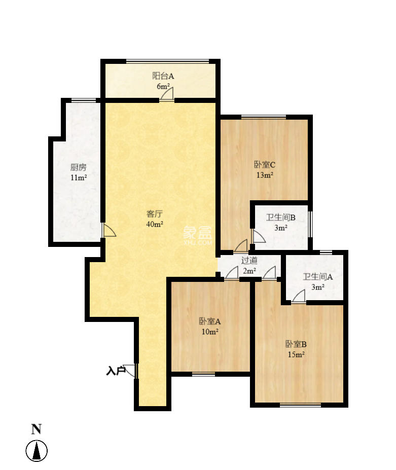 生活艺术城  3室2厅1卫    2200.0元/月 生活艺术城  3室2厅1卫    2200.0元/月户型图