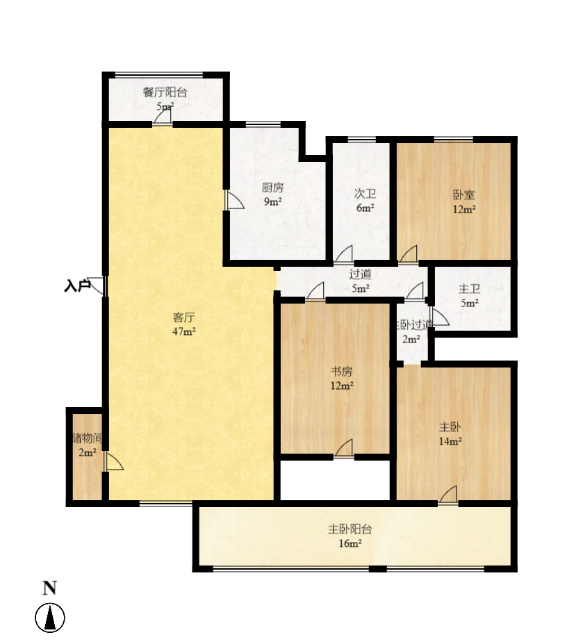 留香雅苑 3室2厅2卫 2580.0元/月 留香雅苑 3室2厅2卫 2580.0元/月户型图