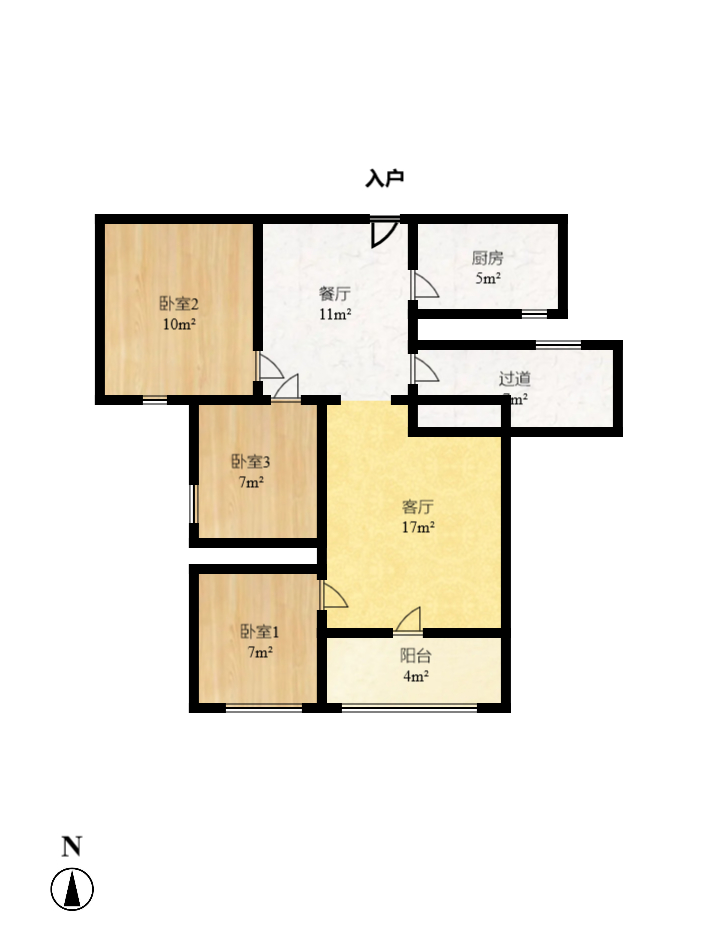 瑞都华庭(华庭美苑) 3室2厅1卫 2100.0元/月 瑞都华庭(华庭美苑) 3室2厅1卫 2100.0元/月户型图