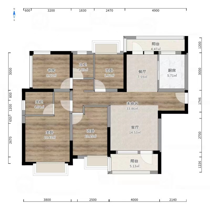 当代尚品苑  4室2厅2卫    83.0万 当代尚品苑  4室2厅2卫    83.0万室内图1