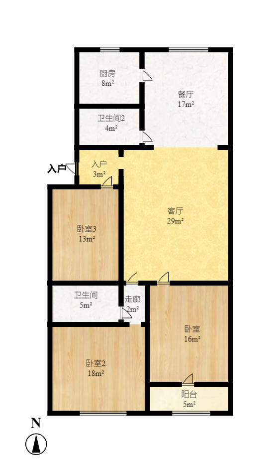 星沙国际物流园/泉星社区  3室2厅1卫    1800.0元/月 星沙国际物流园/泉星社区  3室2厅1卫    1800.0元/月户型图