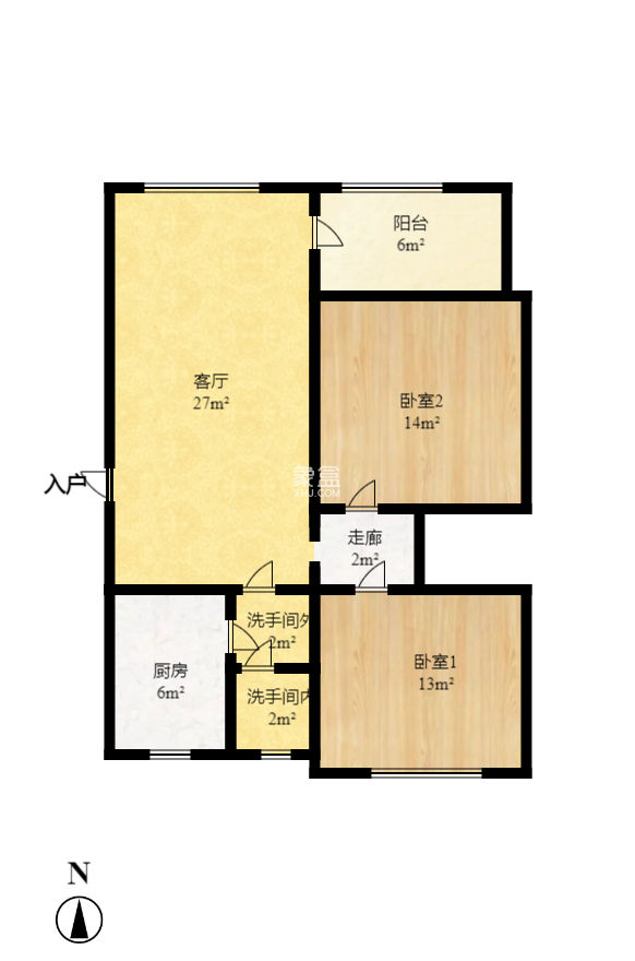 恒达花园  2室2厅1卫   61.50万