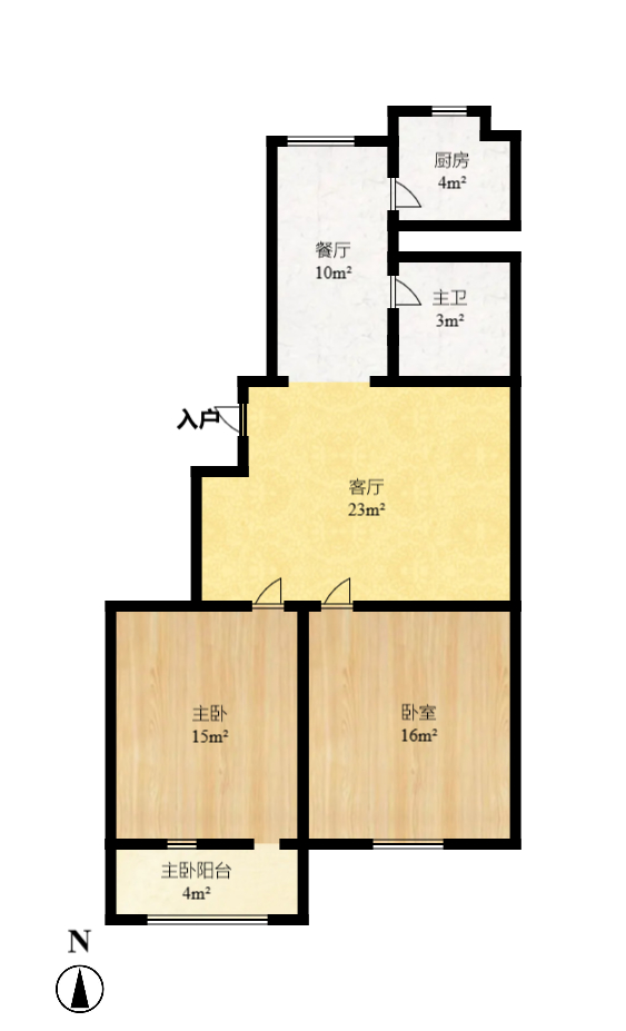 马王堆陶瓷建材新城  2室1厅1卫   1300.00元/月户型图