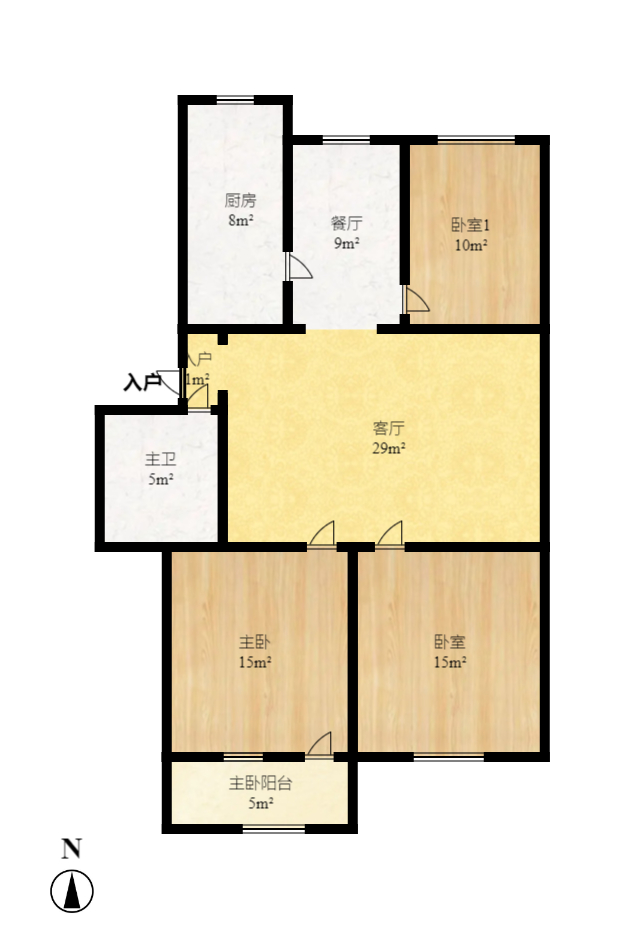 马王堆陶瓷建材新城 3室2厅1卫 2400.0元/月 马王堆陶瓷建材新城 3室2厅1卫 2400.0元/月户型图