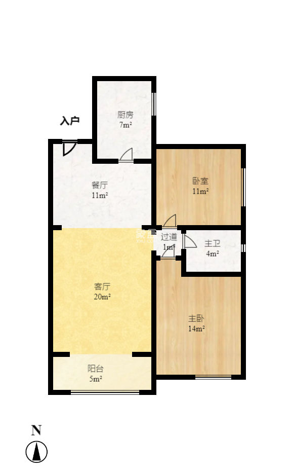 银港水晶城  2室2厅1卫    69.8万