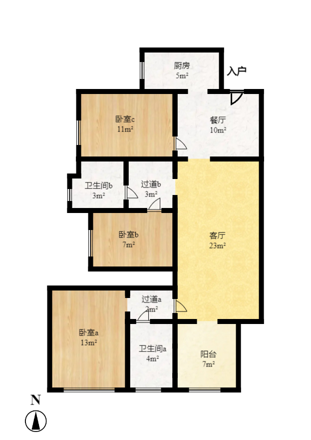 汇金城/嘉华城（二期、三期）  3室2厅1卫    3600.0元/月户型图