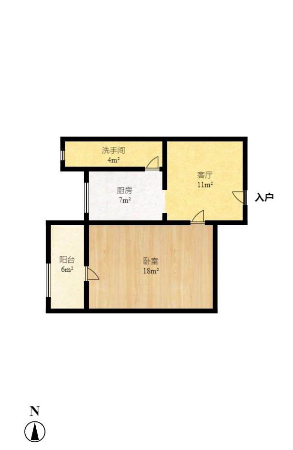 湘农桥社区 3室1厅1卫 1700.0元/月 湘农桥社区 3室1厅1卫 1700.0元/月户型图