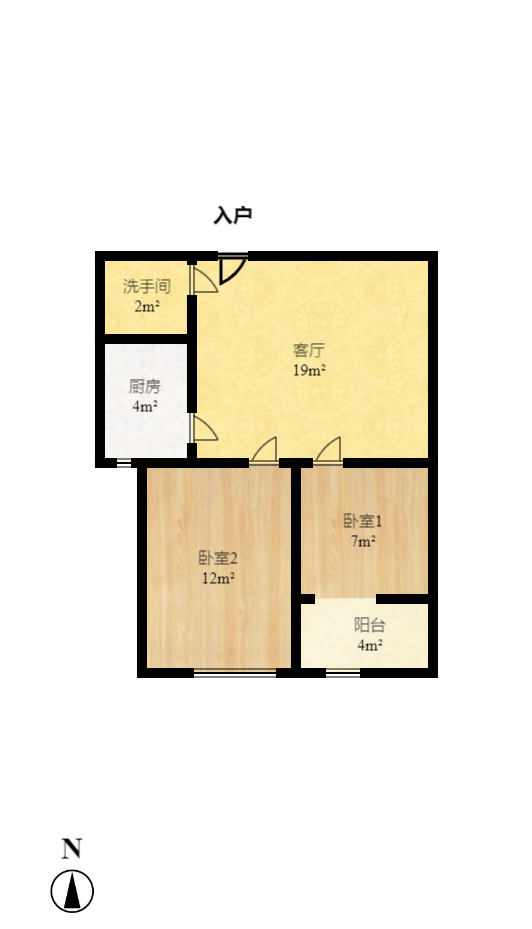 建鸿达华都(华都小户型及大华写字楼) 1室1厅1卫 2400.0元/月 建鸿达华都(华都小户型及大华写字楼) 1室1厅1卫 2400.0元/月户型图