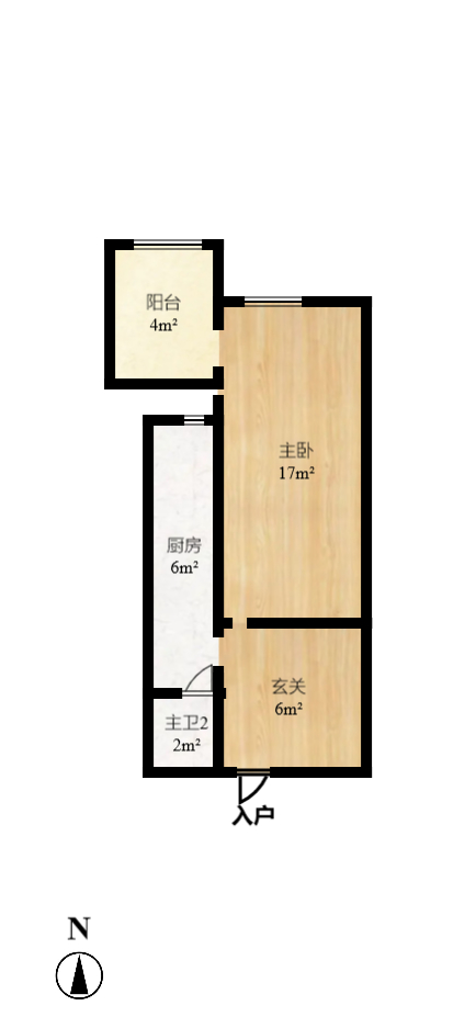 湖湾世景 1室1厅1卫 1300.0元/月 湖湾世景 1室1厅1卫 1300.0元/月户型图