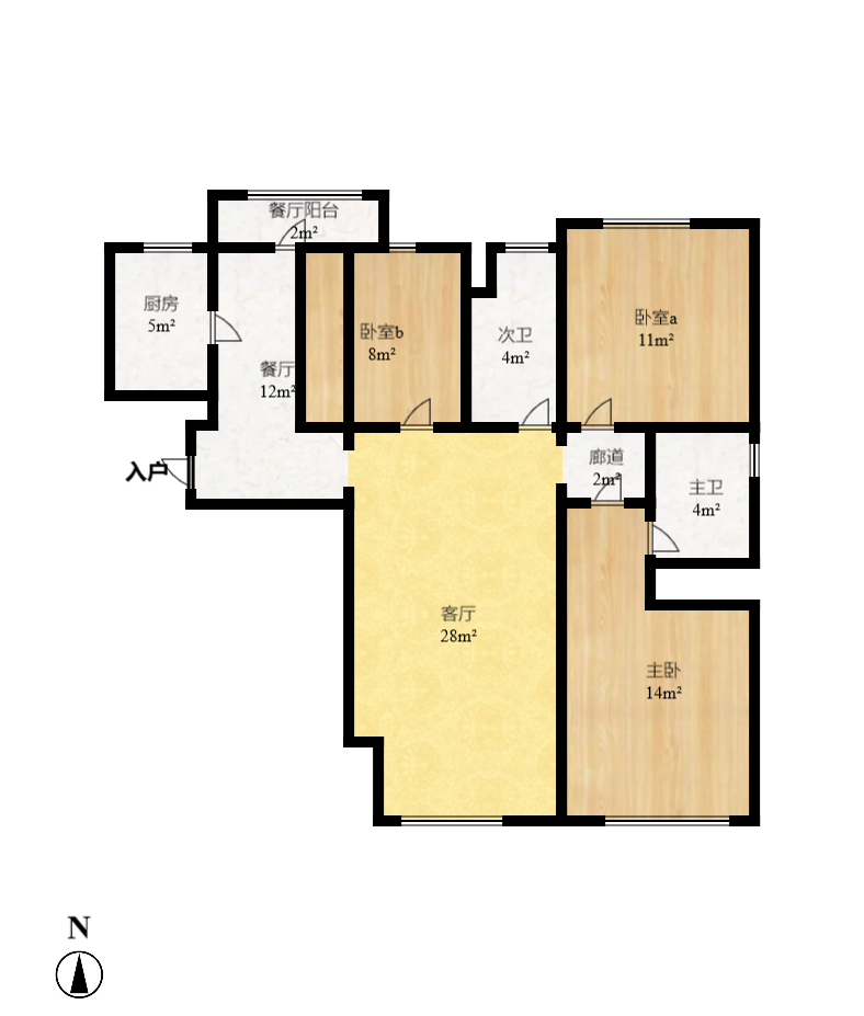 金茂梅溪湖 3室2厅2卫 3200.0元/月 金茂梅溪湖 3室2厅2卫 3200.0元/月户型图