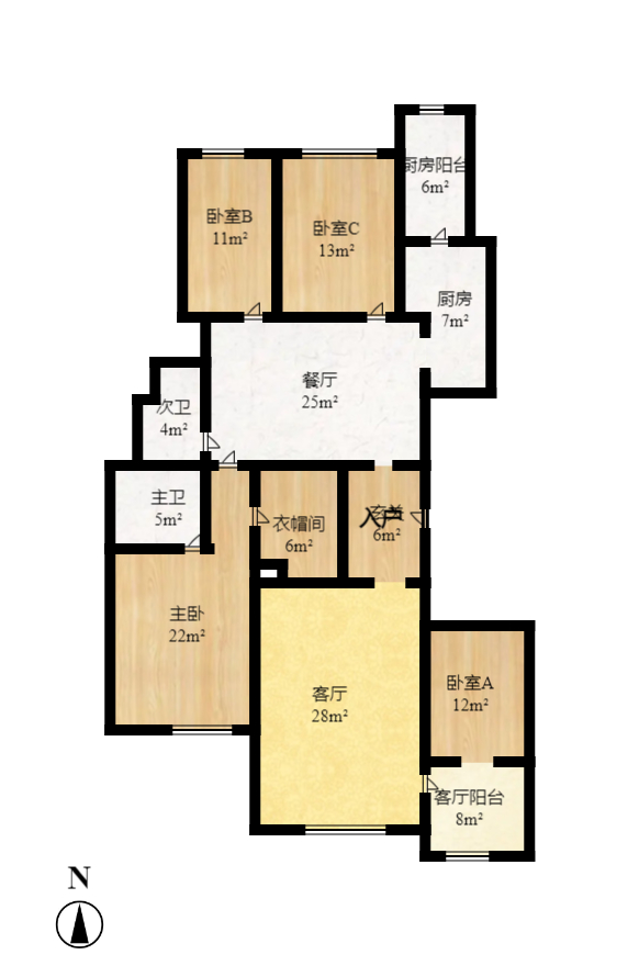 恒大华府  4室2厅2卫   326.10万室内图1