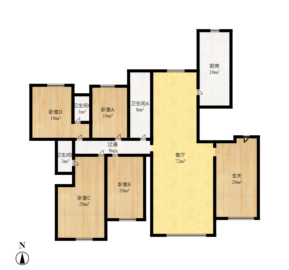 藏珑湖上国际花园 5室2厅3卫 11000.0元/月 藏珑湖上国际花园 5室2厅3卫 11000.0元/月户型图