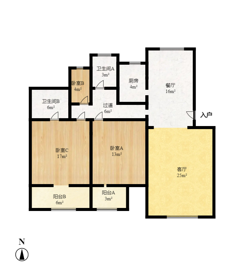 金鹰小区 3室2厅2卫 2700.0元/月 金鹰小区 3室2厅2卫 2700.0元/月户型图