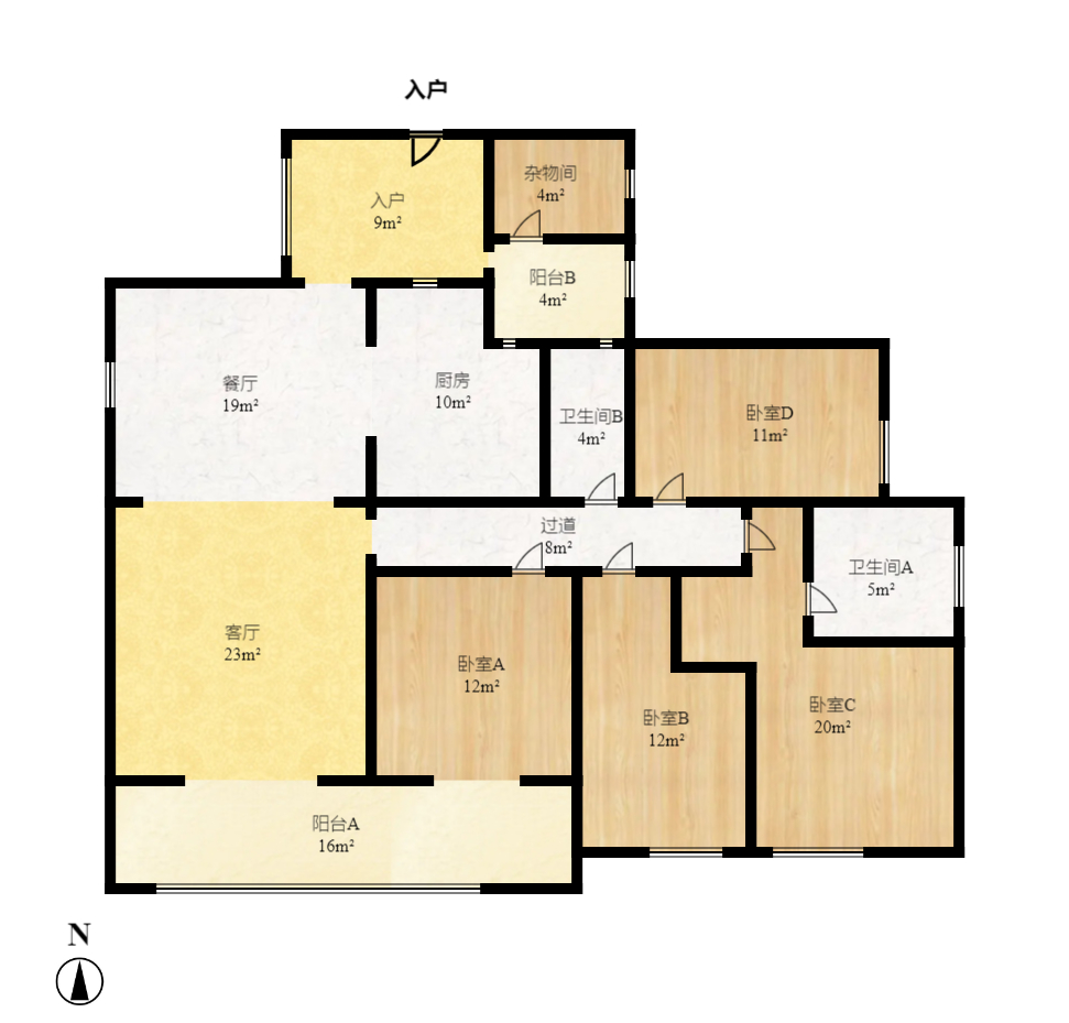 湘府名邸（同力家园）  2室1厅1卫    1000.0元/月户型图