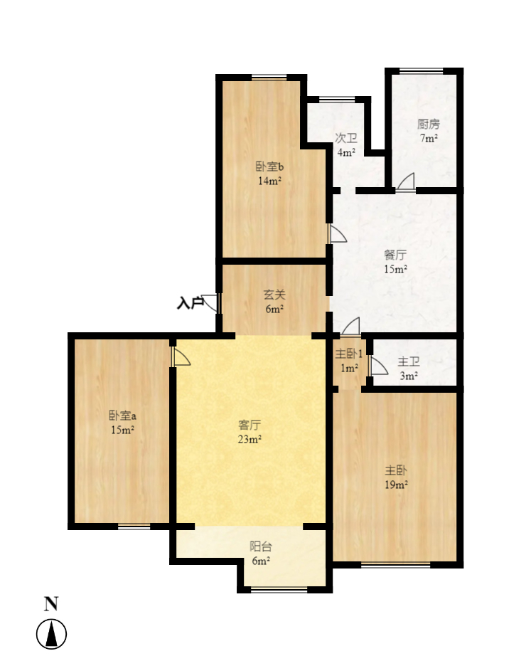 阳明山庄 3室2厅2卫 1800.0元/月 阳明山庄 3室2厅2卫 1800.0元/月户型图