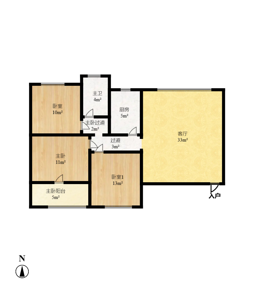 湖南日报宿舍 3室2厅1卫 3500.0元/月 湖南日报宿舍 3室2厅1卫 3500.0元/月户型图