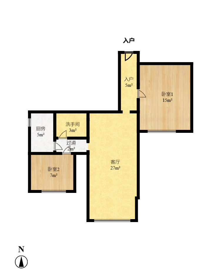 佳天瑞宁花园 2室2厅2卫 2800.0元/月 佳天瑞宁花园 2室2厅2卫 2800.0元/月户型图