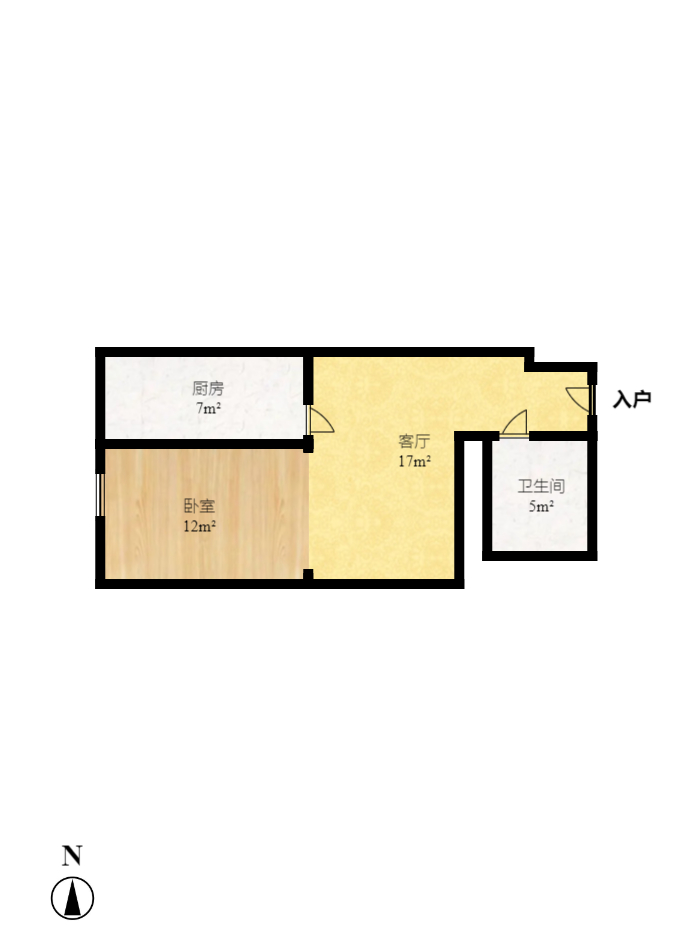 时代星城 1室1厅1卫 950.0元/月 时代星城 1室1厅1卫 950.0元/月户型图
