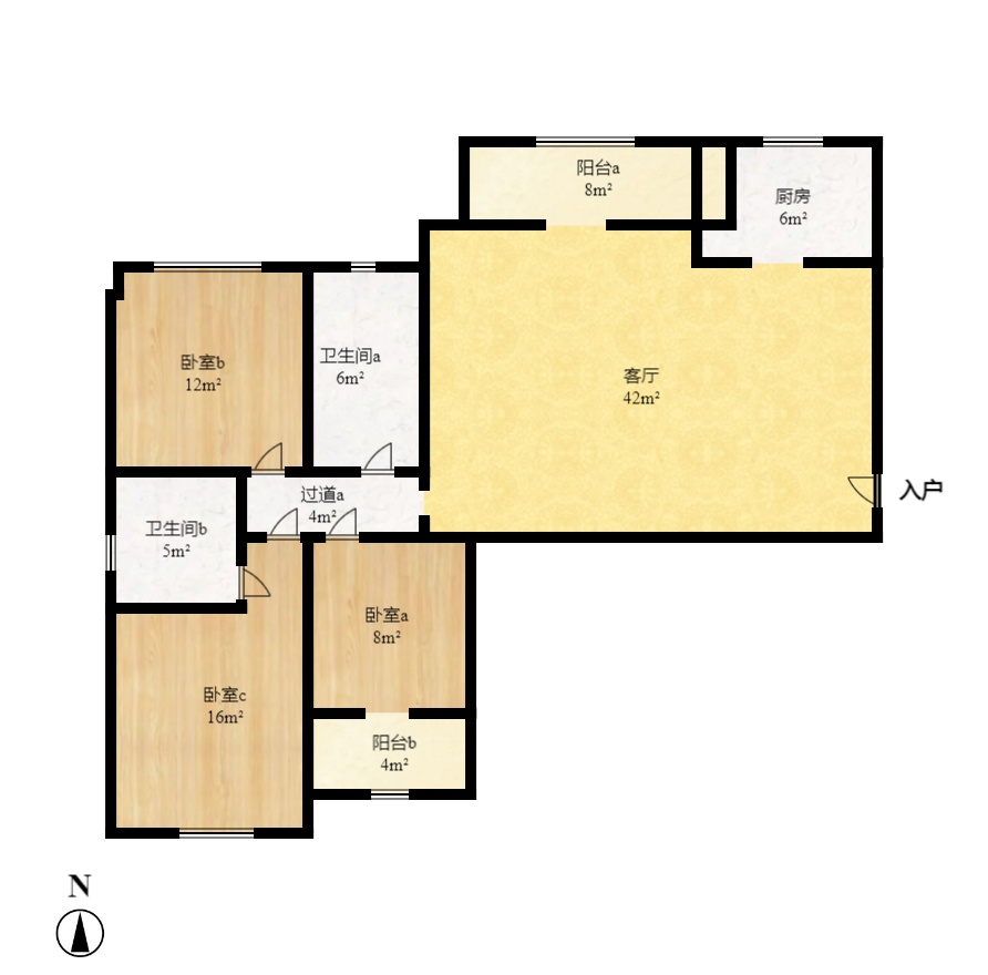昆仑和府 3室2厅1卫 1500.0元/月 昆仑和府 3室2厅1卫 1500.0元/月户型图