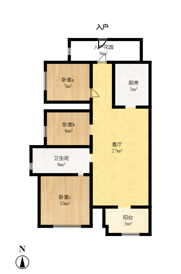 佳兆业水岸新都  3室2厅1卫    49.8万室内图1