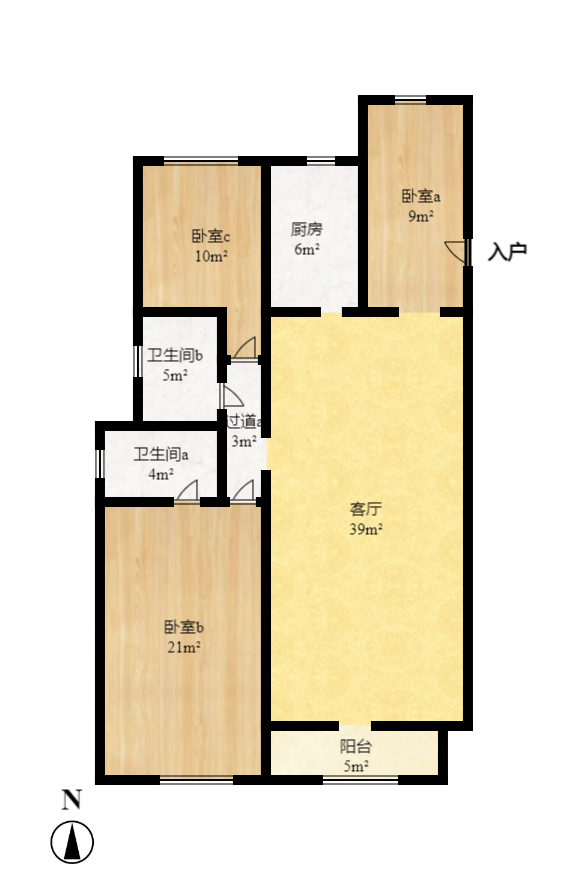 佳兆业水岸新都  4室2厅2卫   75.00万室内图1